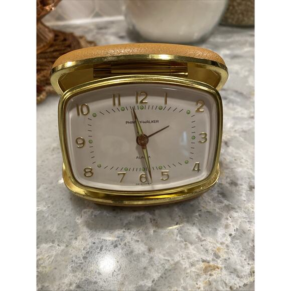 Vintage Phinney Walker PW9 Wind-Up Travel Alarm Clock Germany Box DOESNT WORK - Picture 4 of 16